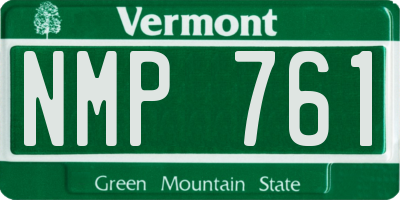 VT license plate NMP761