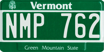 VT license plate NMP762