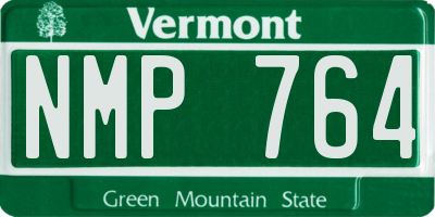 VT license plate NMP764