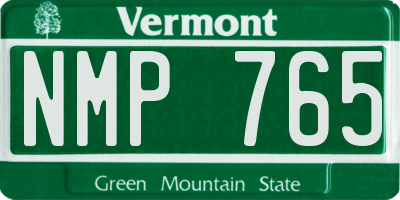 VT license plate NMP765