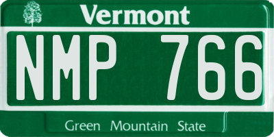 VT license plate NMP766