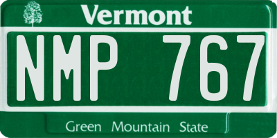 VT license plate NMP767
