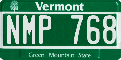 VT license plate NMP768