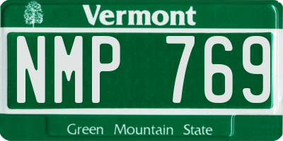 VT license plate NMP769