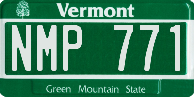 VT license plate NMP771