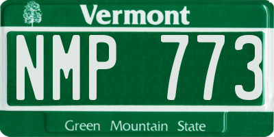 VT license plate NMP773