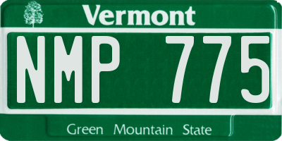 VT license plate NMP775
