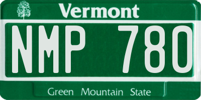 VT license plate NMP780