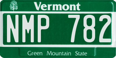 VT license plate NMP782