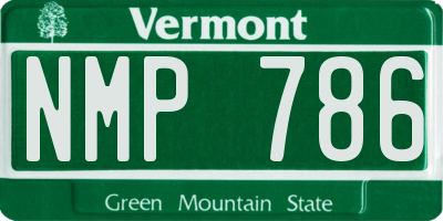 VT license plate NMP786