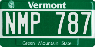 VT license plate NMP787
