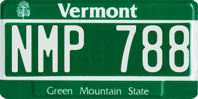 VT license plate NMP788