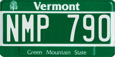 VT license plate NMP790