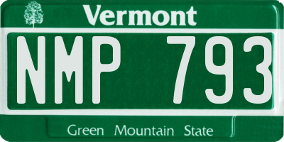 VT license plate NMP793