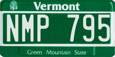 VT license plate NMP795