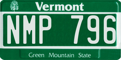 VT license plate NMP796