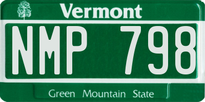 VT license plate NMP798