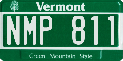 VT license plate NMP811