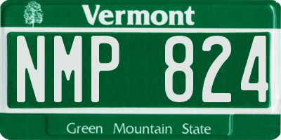 VT license plate NMP824