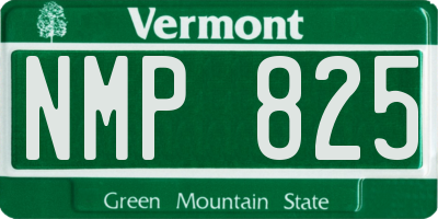 VT license plate NMP825