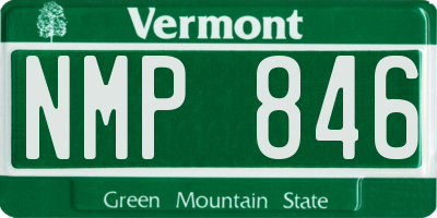 VT license plate NMP846