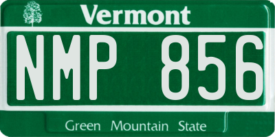 VT license plate NMP856