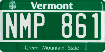 VT license plate NMP861
