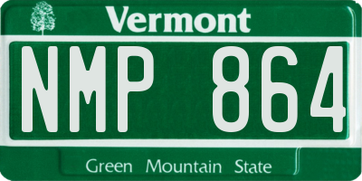 VT license plate NMP864