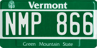 VT license plate NMP866