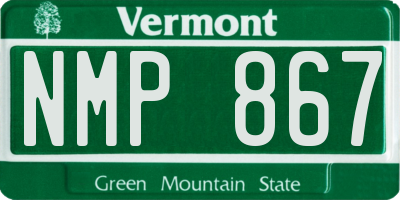 VT license plate NMP867