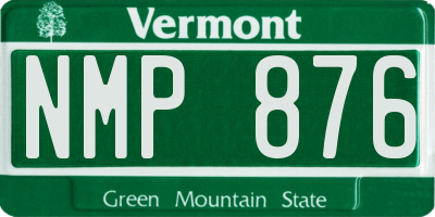 VT license plate NMP876