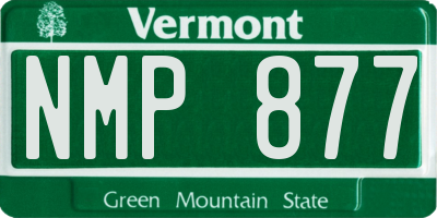 VT license plate NMP877