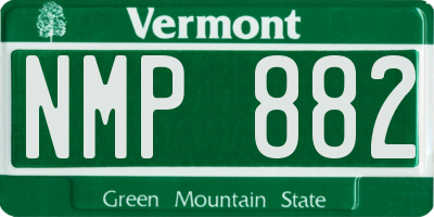 VT license plate NMP882