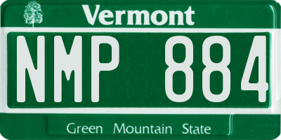VT license plate NMP884