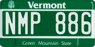 VT license plate NMP886