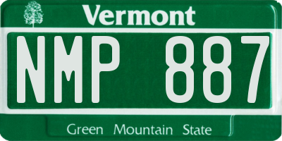 VT license plate NMP887