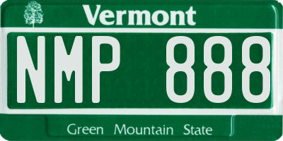 VT license plate NMP888