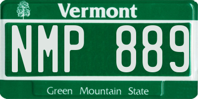VT license plate NMP889