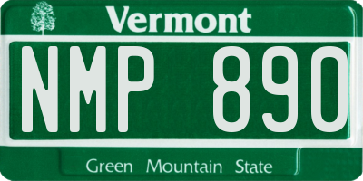 VT license plate NMP890