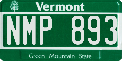 VT license plate NMP893
