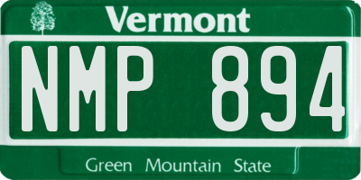 VT license plate NMP894