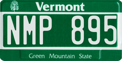 VT license plate NMP895