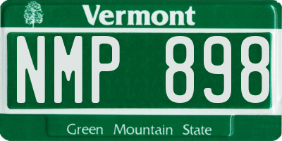 VT license plate NMP898