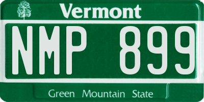 VT license plate NMP899