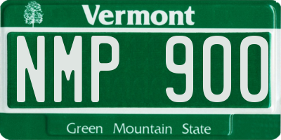 VT license plate NMP900