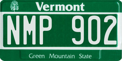 VT license plate NMP902