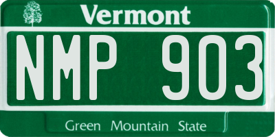VT license plate NMP903