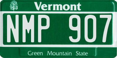 VT license plate NMP907