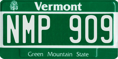 VT license plate NMP909