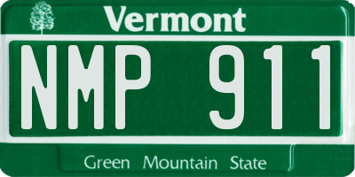 VT license plate NMP911